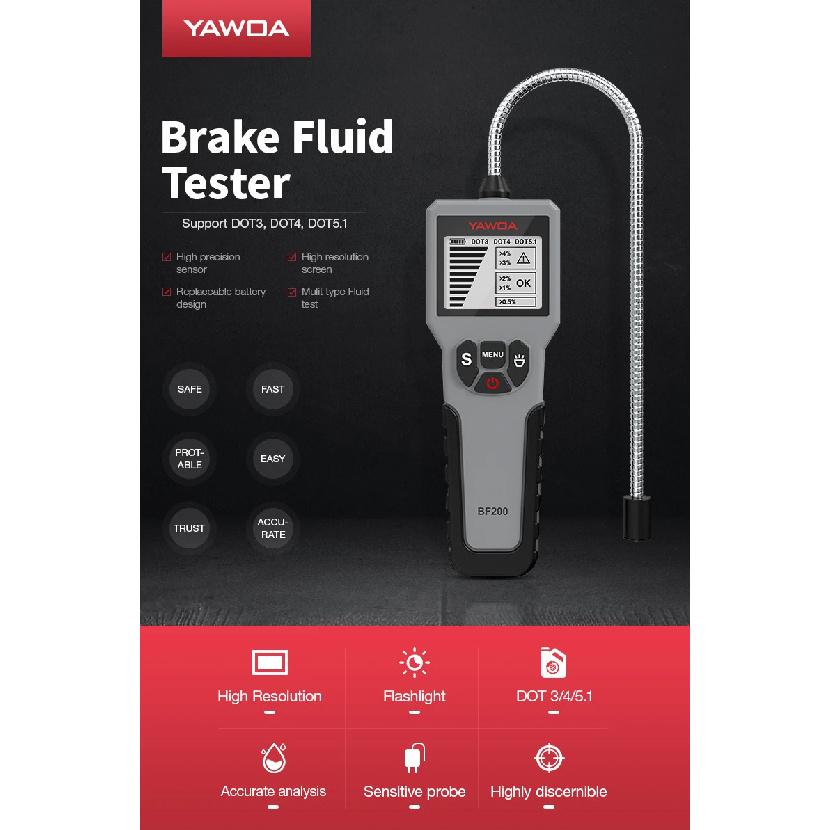 EDiag BF 200 Brake Fluid Tester Car Brake Fluid Digital Tester BF200 Suitable for Determining Brake Fluid Bf 100 Direct Sell