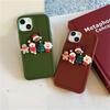 Korea Cute Christmas Phone Case For Iphone 14 13 12 11 Pro Max X Xs Xr Lovely 3d Santa Claus Christmas Tree Shockproof Soft Case