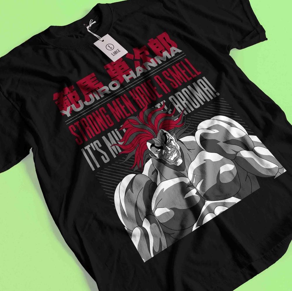 

Футболка Baki The Grappler Футболка Baki Hanma Футболка Yujiro Боевая Jack Biscuit Унисекс Футболка S