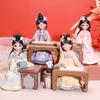 Flickors Hanfu Prydnadsfigurer Tonårspresenter Staty Antik Harts Kinesisk Stil Prydnad Dekoration