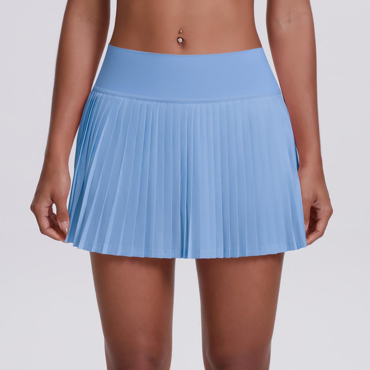 

Новая повседневная быстросохнущая прохладная фитнес-плиссированная юбка-обманка из двух частей с двухслойной облегающей основой и защитой от бликов для спорта и фитнеса, теннисная юбка XXL