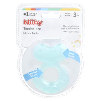 Silicone Tee, Teethe-eez, 3 Months or More, Aqua, 2-piece Set