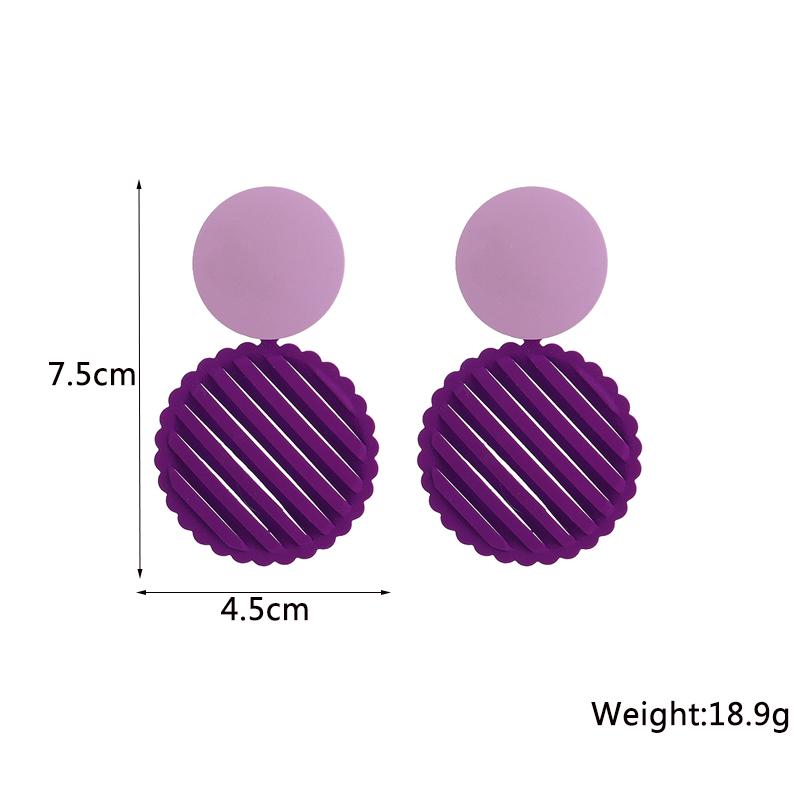 Purple Color Women Dangle Earrings Small Round Unusual Earrings Fashion Flower Butterfly Hanging Earrings Pendientes Mujer