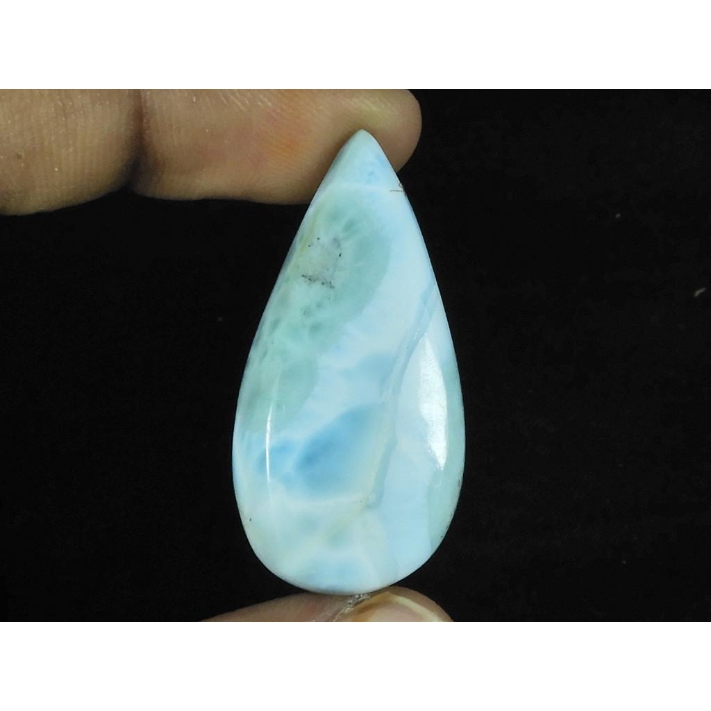 17X35MM Natural Blue Larimar Shape Pear Cabochon Loose Gemstone 28Cts. LR-51