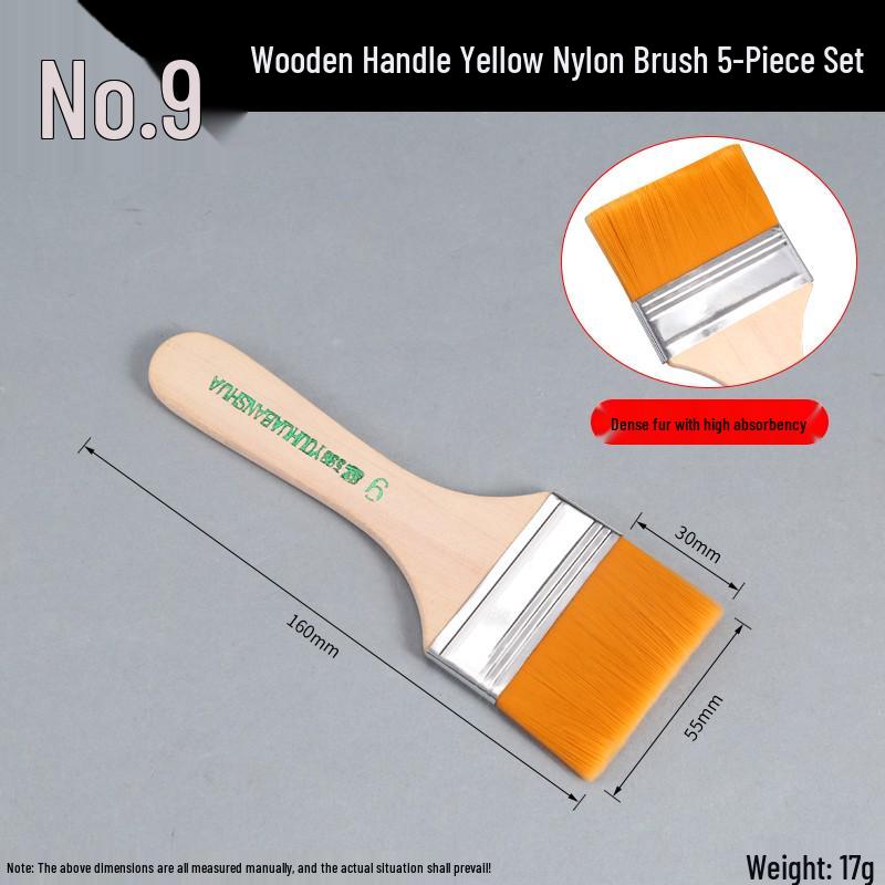 Nylon Soft Bristle Industrial Paint & Art Brush - Small BBQ & Lab Use