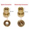 Messing 3/4" Rohr Schnellkupplung Wasserstopp Schnellkupplung 19mm Rohrverbindungsadapter Wasserhahn Automobil Waschwasserpistole Rohrverschraubungen