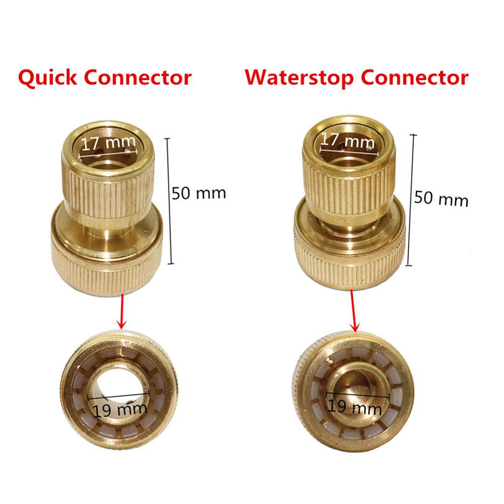 Messing 3/4" Rohr Schnellkupplung Wasserstopp Schnellkupplung 19mm Rohrverbindungsadapter Wasserhahn Automobil Waschwasserpistole Rohrverschraubungen