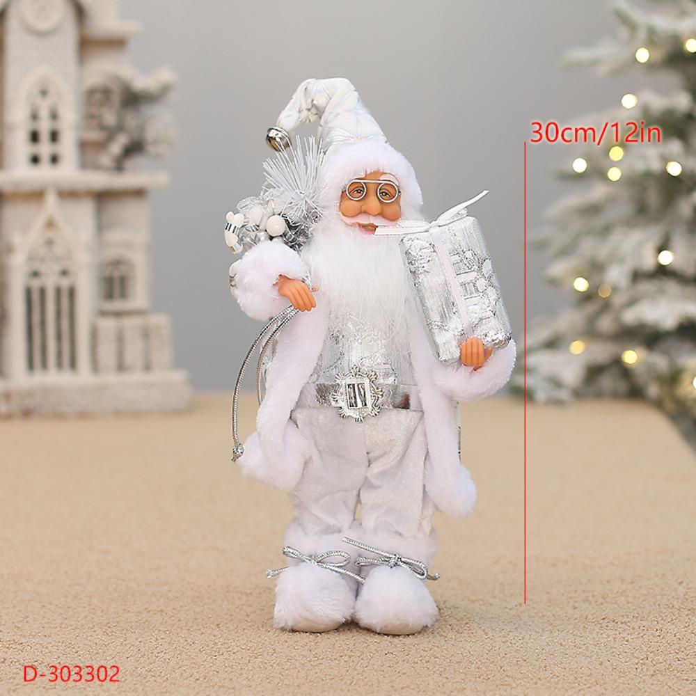 12 Inches Creative Santa Claus Decorations Standing Santa Claus Santa Claus Doll Party Supplies
