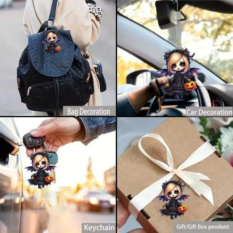 Car Accessories Halloween Acrylic Witch Hanging Decora Holiday Interior Vehicle