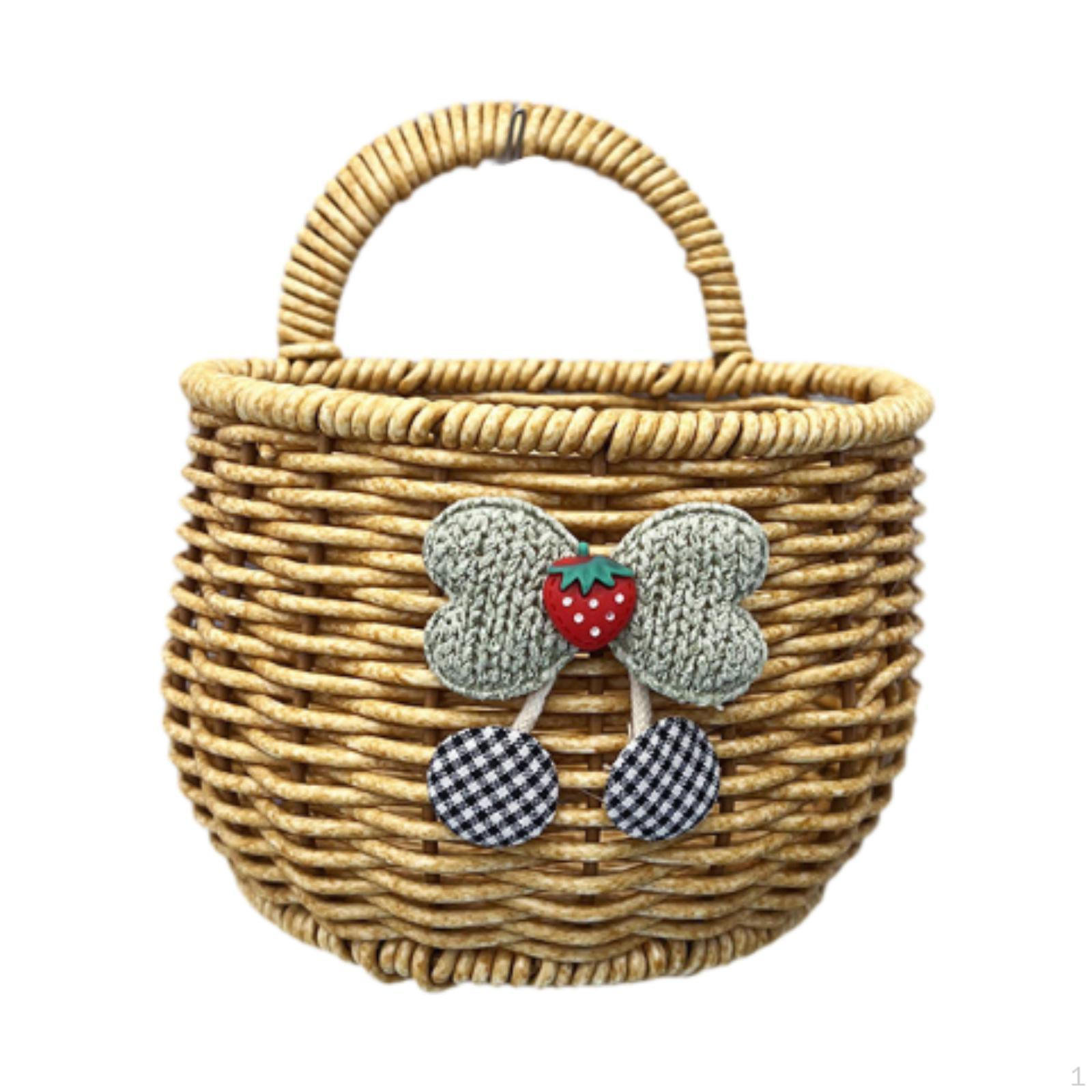 Органайзер-корзина для свадебных хобби имитация ротанга каркас Farmuse настенный шаблон для косметики Semicircle S 980₽