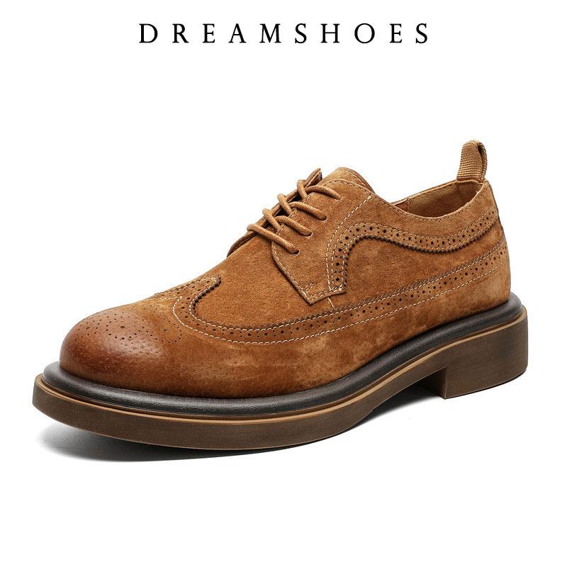 Brogue Shoes Thick soled shoes Fashionable British style Outdoor leisure business party Daily office youth shoes