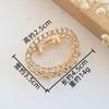 Fashion Alloy Round Chain Hairpin Women'S Back Of Head Shark Clip Medium Geometric Small Grab Clip Headgear Hairpin