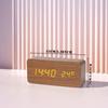 Luminous Wooden Clock Digital Alarm LED Display Electronic Rectangle Desk Table Clocks Temperature Timer Multi Function Eco