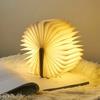 3D Folding Book Light LED Night Light 3-Color USB Charging Portable Wooden Magnetic Table Lamp Decoration Christmas Holiday Gift