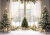 Christmas Home Decoration Background Xmas Tree Toy Gift Winter Window Family Kids Party Christmas Photography Backdrop