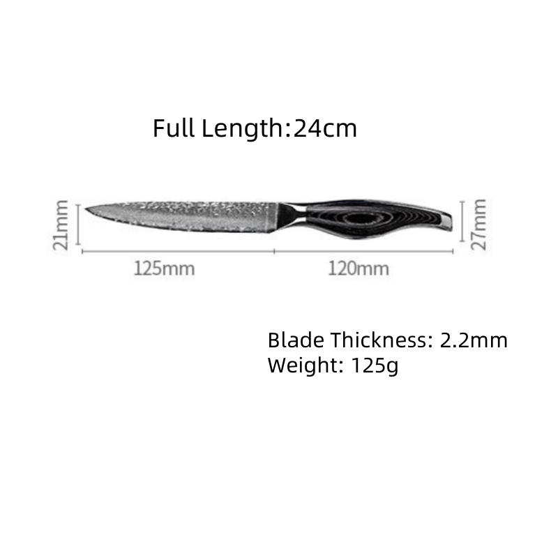 5'' 67 Layers Damascus Steel Chef Knife Kitchen Utility Knives Fruit Slicing Paring Knife Cutter
