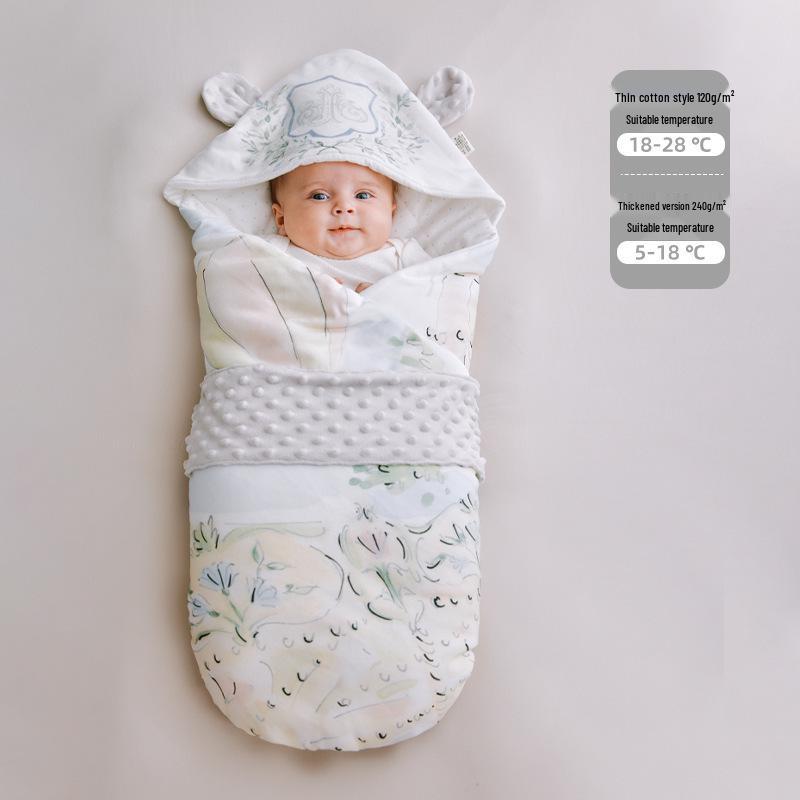 Newborn Baby Swaddle Blanket with Mulberry Silk - Velvet Plush for Delivery Room and Home