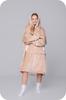 Blanket Sweatshirt Oversize Warm Thick Blanket Sweatshirt 2in1 Beige Fur [Kb-J6]