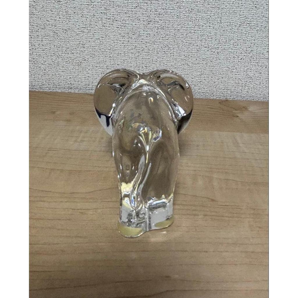 Used Rare Out of Print Baccarat Elephant Figurine Crystal Object Figurine