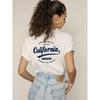 Shoulder Short-Sleeved T-shirt for Women 2025 Summer New Arrival Pure Cotton Loose Duplex Printing Tide American Retro Plus Size Half Sleeve