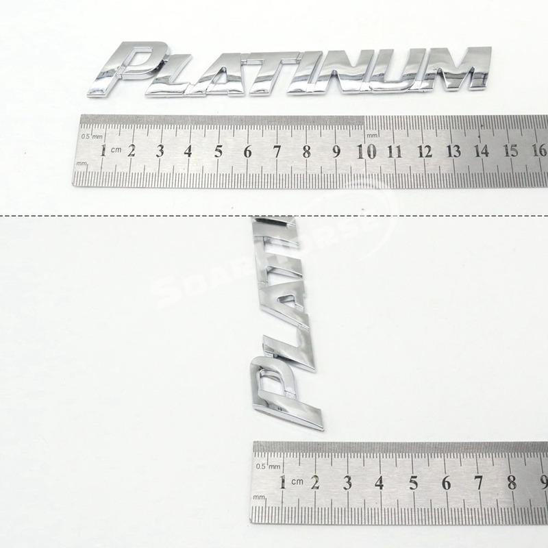 Rear Trunk Script Letter Nameplate Badge Decal Emblem Sticker For SELIMITED Tourer Chaser Platinum Vnturbo Spacio Funcargo