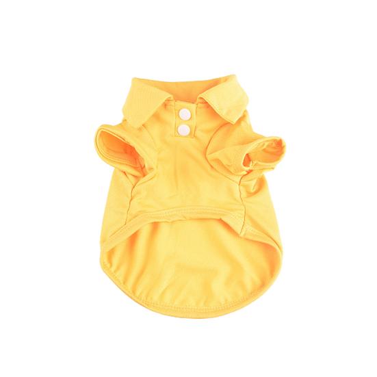 Pet Shirt Lapel Design Sweat-absorbent Solid Color Dog Two-legged T-shirt for Summer