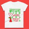 Peace Love Christmas Womens T Shirt Mens Tops Tees Unisex Christmas Santa Hat Top
