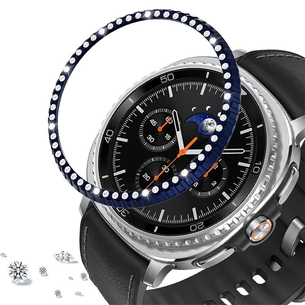 

Кольцо с бриллиантовой окантовкой для Samsung Galaxy Watch 8 classic 46 мм Металлическая рамка Защитный чехол-оболочка Galaxy Watch 8 Classic Защитный Watch 8 classic 46mm синий