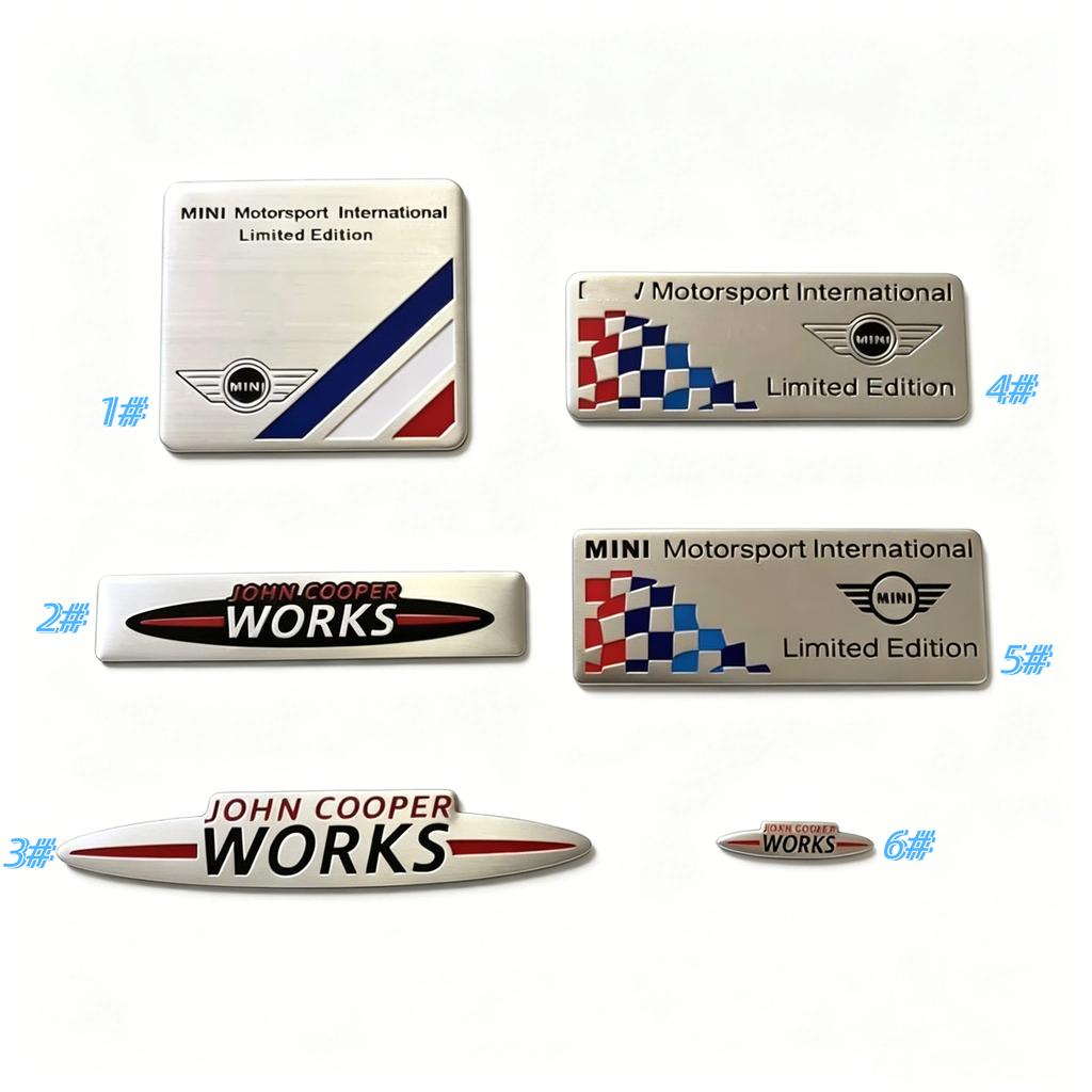 mini cooper cooper r56 fridge Cooper JCW R55 F56 R57 R58 R59 R60 R61 3D Aluminum Car Badge Emblem Sticker