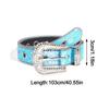 Women's Wide Waistband Shining PU Leather Strap For Western Belt For Girls Y2K Men Rhinestone F B7L6
