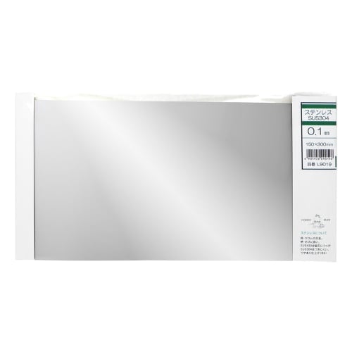 

Kyho Metal Works Stainless Steel (SUS304) Plate, Slim, 0.1mm Thick x 150mm Wide x 300mm Wide, L9019