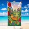 Quick Dry Beach Towel Garfield Cartoon Pattern, Lightweight Absorbent Towel for Pool Beach Vacation Use
