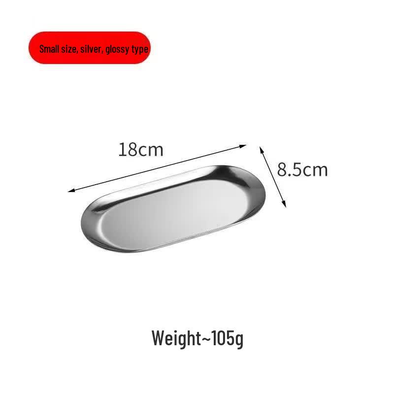 ZISIZ Stainless Steel Oval Serving Plate Set