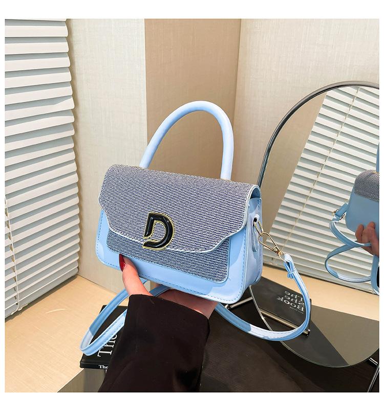 2025 spring contrasting splicing high-end sense retro fashion trend handbag casual versatile niche design messenger