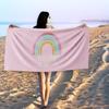 Pink Kids Beach Towel, You Are So Loved Rainbow Sand Beach Towels Gifts for Kids Girls Women, Pink Toddlers Quick Dry Bath