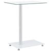 U-shaped Side Table Transparent 45x30x58 Cm Tempered Glass