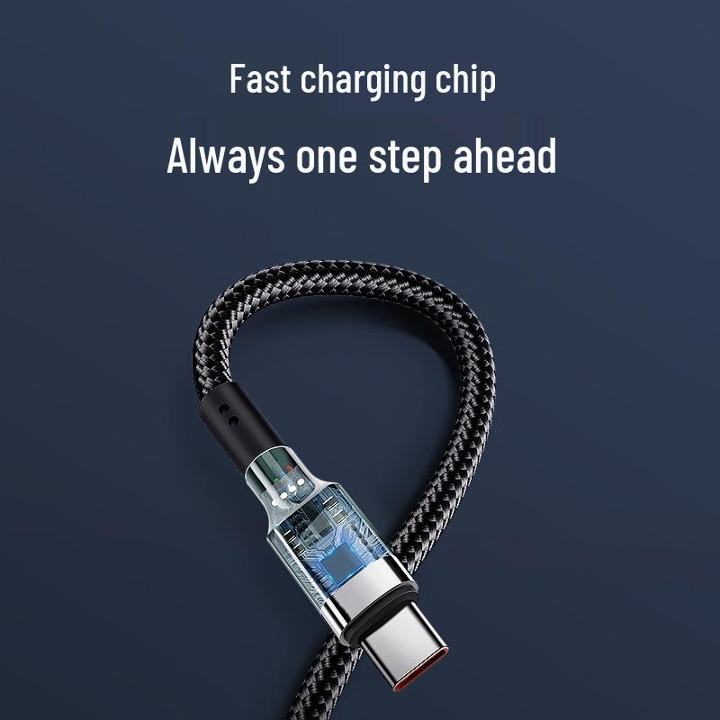 Dual Type-C 120W Fast Charging Cable for Apple, Huawei Laptops & Cars