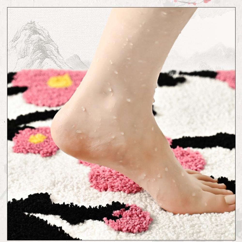 Sponge Bathroom Cashmere Thickening Mat Bath Non-slip Carpets In Wash Basin Bathtub  Floor Rug Shower Room Doormat Memory Foam 3D Pad