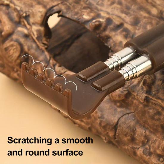 Telescopic Back Scratcher with Anti-Detachment Claw Head, Double-Rod Extendable Itch Relief Tool for Elderly, Portable Massager for Travel and Home