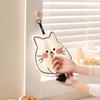 1Pcs Cute Cat Coral Fleece Hanging Towel Kitchen Hand Towel Bathroom Soft Absorbent Handkerchief Wipe Towel Cartoon Kids Towels