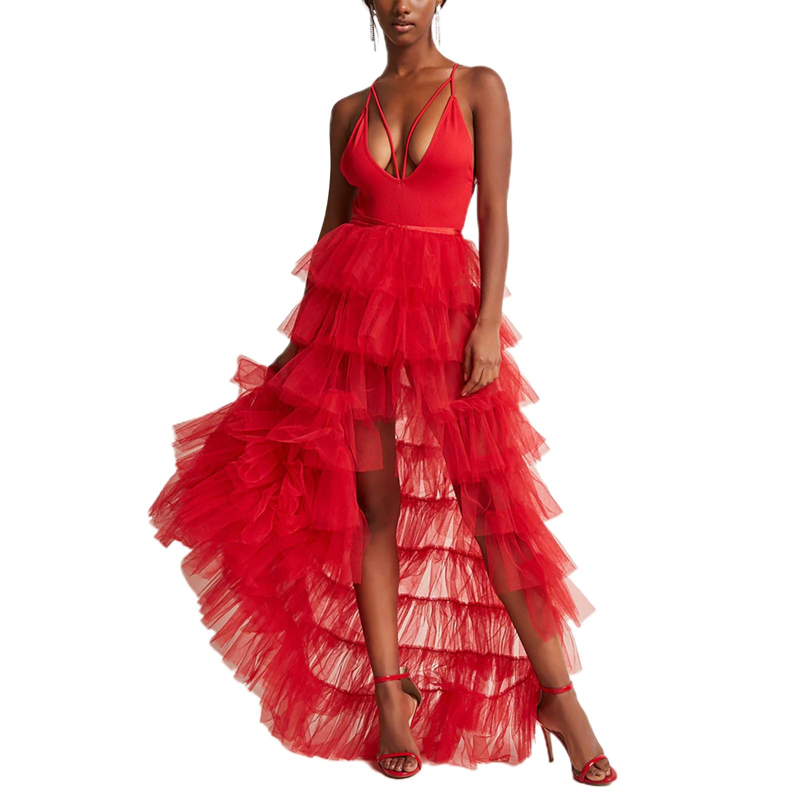 

Женская юбка из тюля, однотонная сетчатая юбка с завязками, нестандартная юбка длиной до пола для гостей на свадьбе, ужина, коктейльной вечеринки One Size