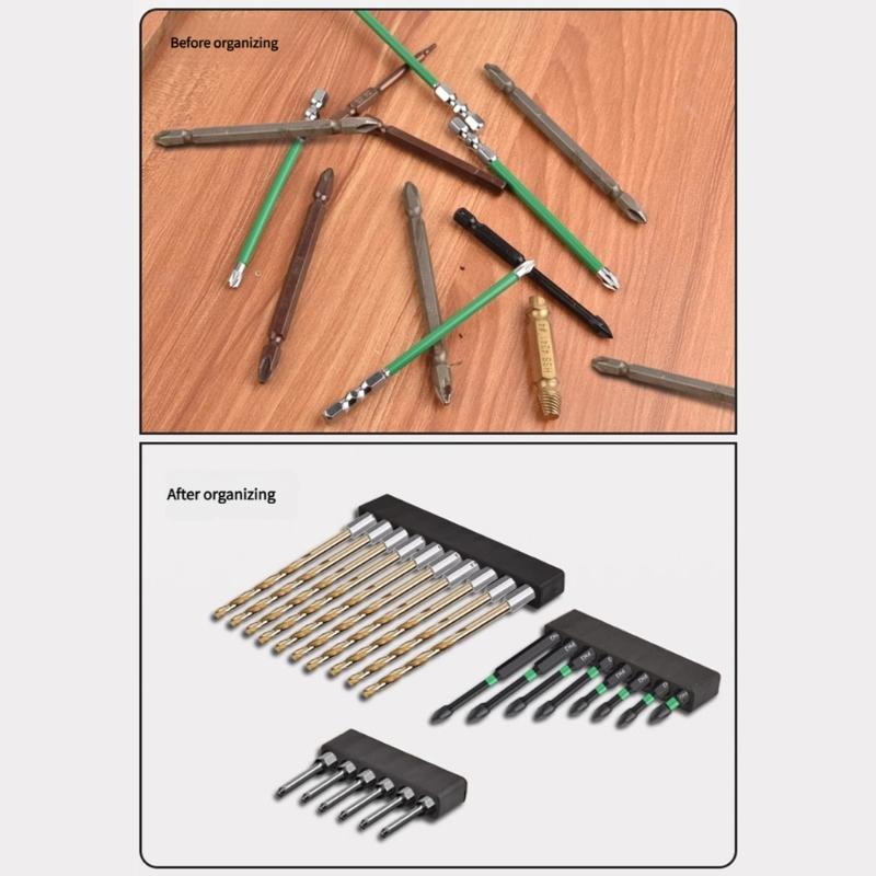 1/4 Driver Accessory Enclosure 6.35mm Bit Storage Card Hexagonal Shank Screwdriver Bit Soft Case For Easy Identification