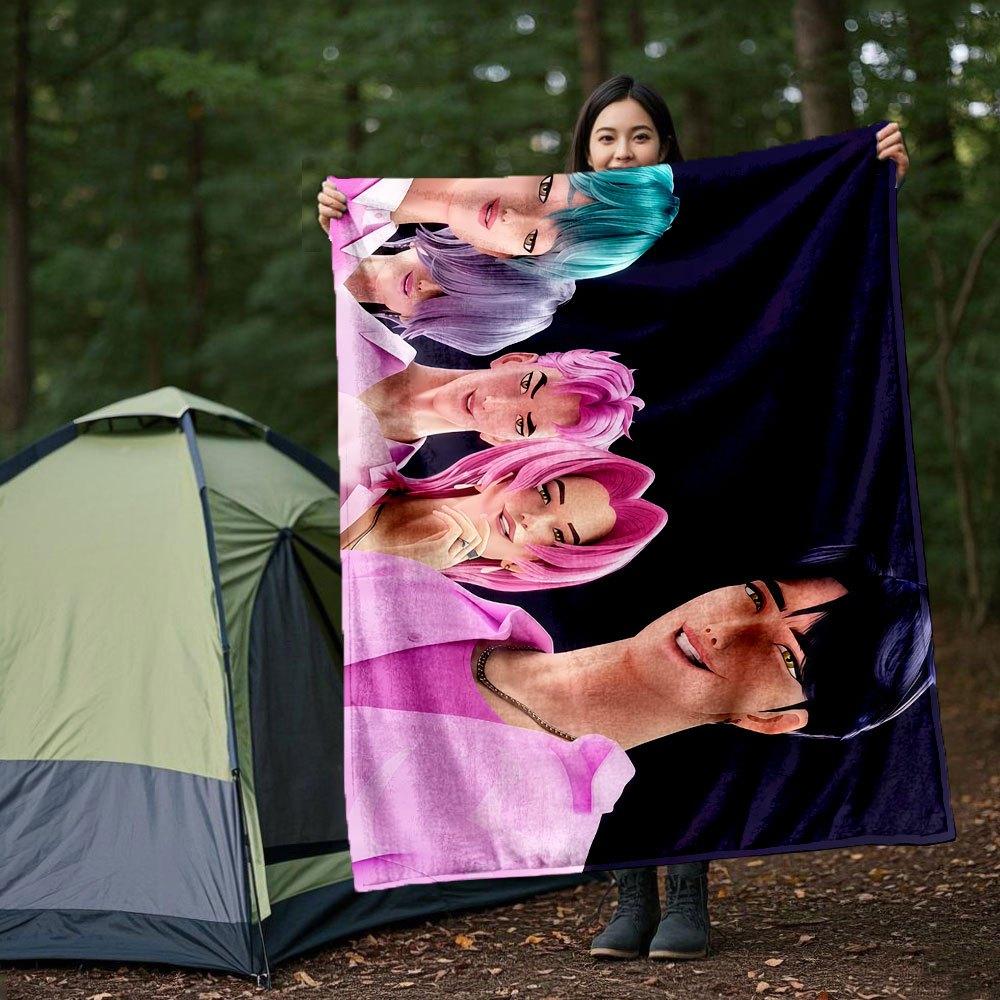 "Vivid Hair Color Collection: Brighten Up Your Look!"Blanket Lightweight Flannel Throw Blanket for Sofa, Bed, Travel, Camping, Livingroom, O