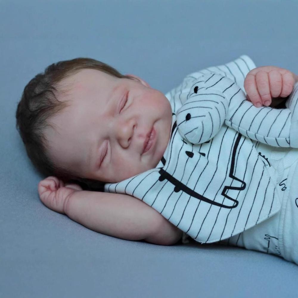 19 Inch Lifelike Rebirth Baby Dolls Pascale Soft Touch Cotton Body Newborn Babies Doll Cute Sleeping Simulation Doll Children Accompanying Growth Toys