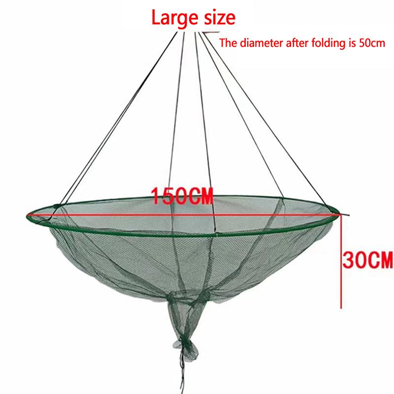 Fishing Net Case Portable Foldable Fishing Net Cage Round Open Pull Fishing Net Lobster For Fishing Travel Port Fishing Boat