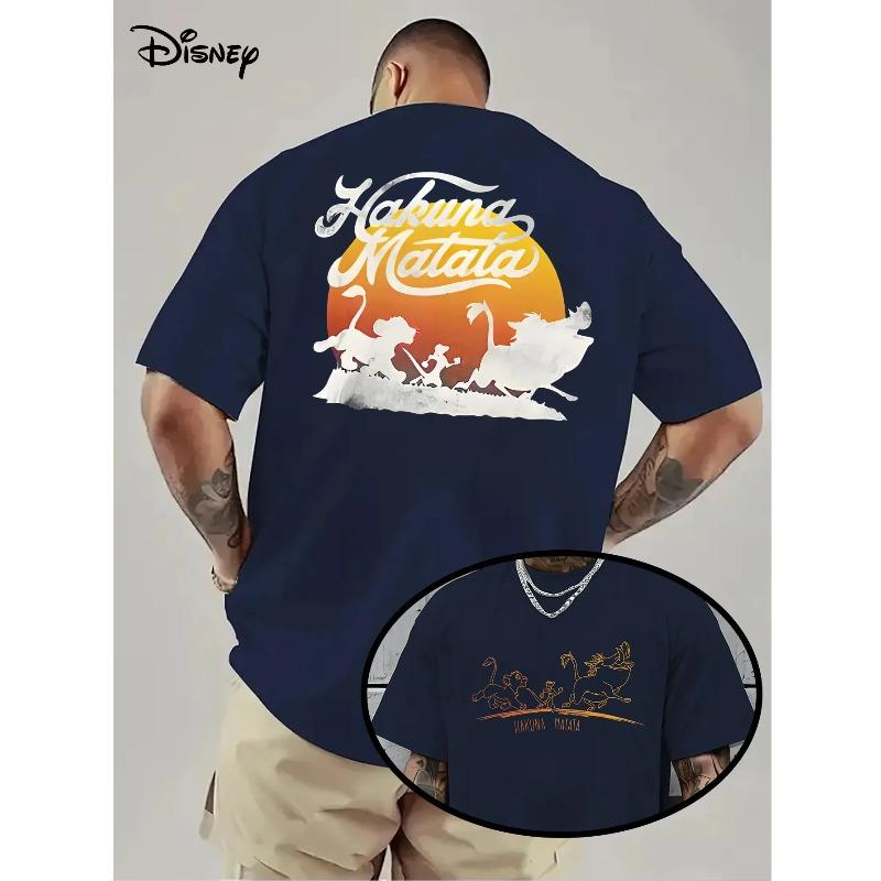 Summer Men's 100% Pure Cotton Casual Loose Plus Size Western Bull Head Pattern Printed Round Neck Short Sleeved T-shirt Top