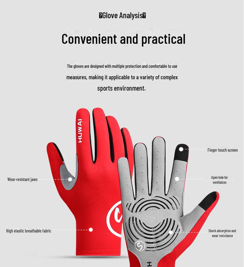 Unisex Summer Cycling Gloves: Ice Silk, Anti-Slip, Shock-Absorbent, Sun Protection for Road and Mountain Biking.