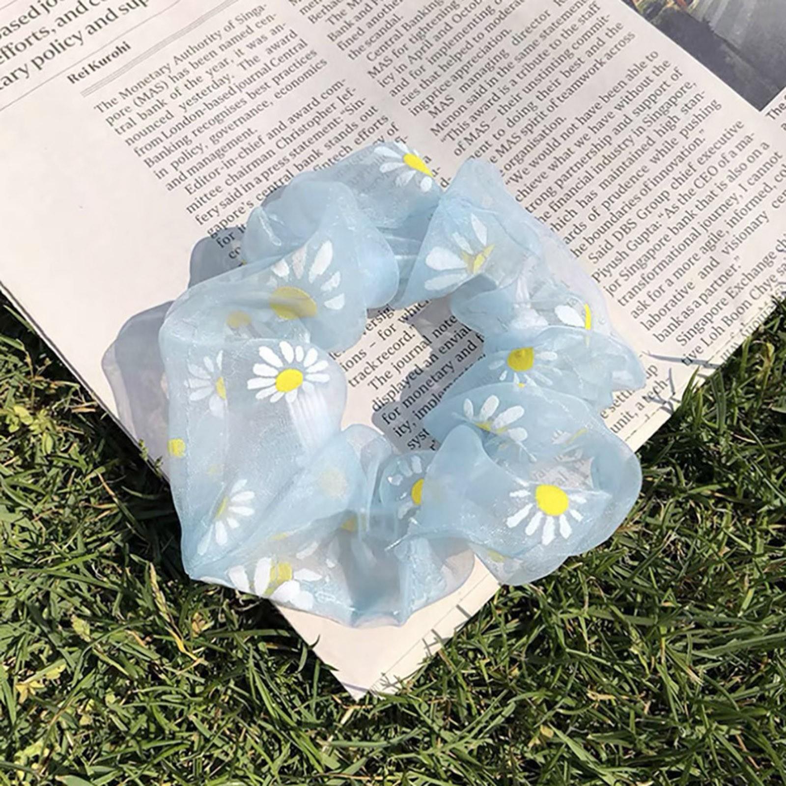 

(СУ)Модна тканинна пов язка для волосся з квітами. Кільце для волосся для жінок. Обруч для дівчат BU синій