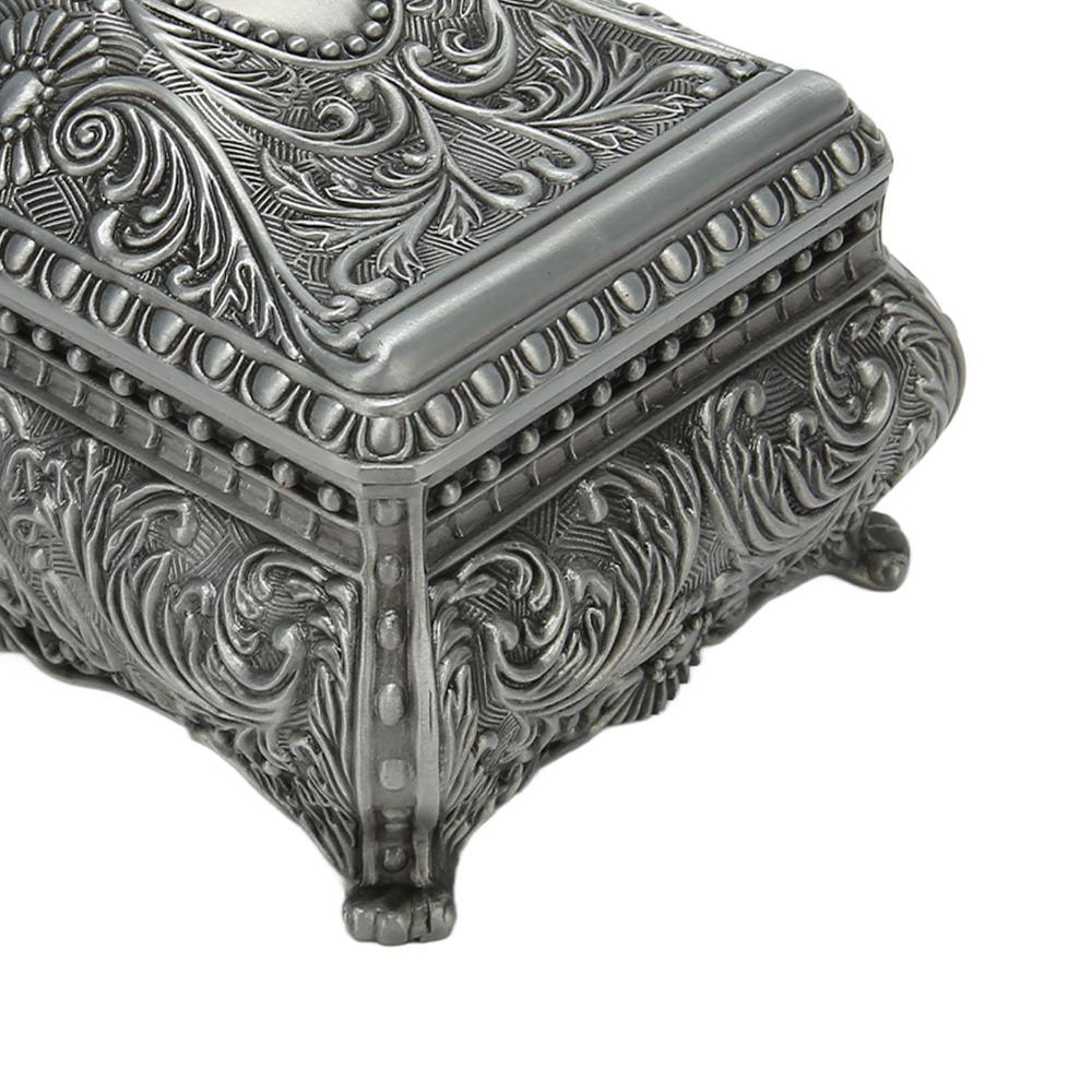 Antique Vintage Jewelry Box Silver Storage Jewelry Box Musical Jewelry Box For Ladies