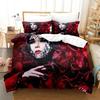 Juego de Cama de la Cantante Bjork Björk Funda Nórdica Juego de Cama Cubre Edredón Funda de Almohada Edredón Tamaño King Queen Niños Adultos Juego de Cama